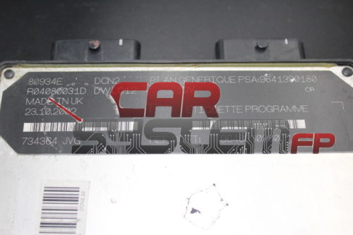 Centralina Motore Citroen / Peugeot 1,9 9641390180