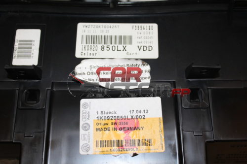 Quadro Strumenti VOLKSWAGEN GOLF 5 / GOLF PLUS / JETTA Anno 2003 - 2008 1K0920850LX