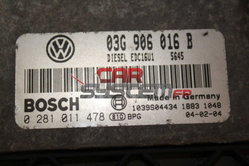 Centralina Motore Volkswagen Golf 5 1.9 TDI BOSCH 0281011478 03G906016B