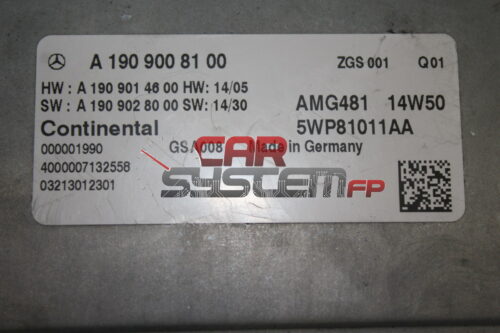 Centralina Gestione Motore MERCEDES BENZ AMG GT S Coupè C190 A1909008100 CONTINENTAL