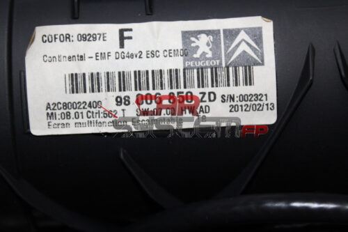 98006850ZD Display Peugeot 3008