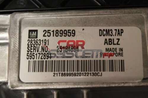 25189959 GM Centralina Motore CHEVROLET CRUZE 2.0 TD Anno 2012 > 2016