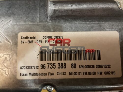 9673538880 Revisione Display Navigatore Citroen / Peugeot