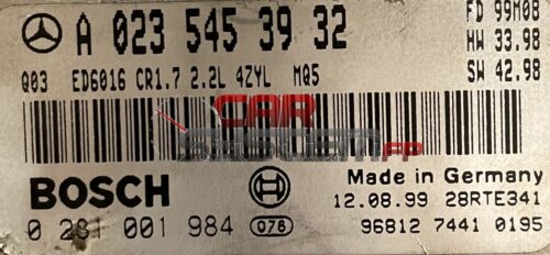 A0235453932 0281001984 Riparazione Centralina Motore Mercedes Vito / Viano