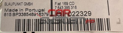 7643385316 Riparazione Autoradio Fiat Blaupunkt