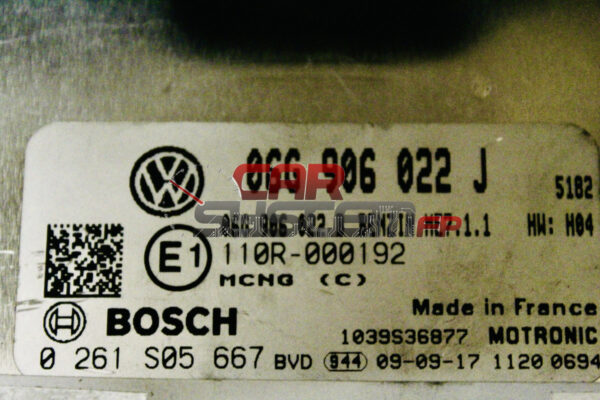 O6G906022J 0261S05667 BOSCH Centralita de motor VOLKSWAGEN CADDY III / TOURAN