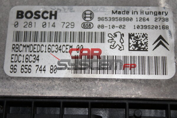 9665674480 0281014729 BOSCH Centralina Motore CITROEN C4 PICASSO / PEUGEOT