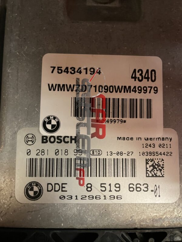 0281018991 8519663-01 Centralina Motore Mini Countryman 2007 / 2014 BOSCH R56
