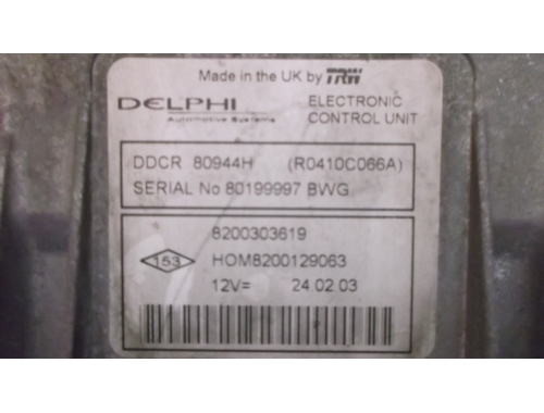 Centralina Motore Renault Clio DELPHI:DDCR80944H