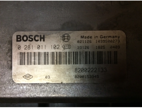 Centralita de motor Renault Megane BOSCH:0281011102