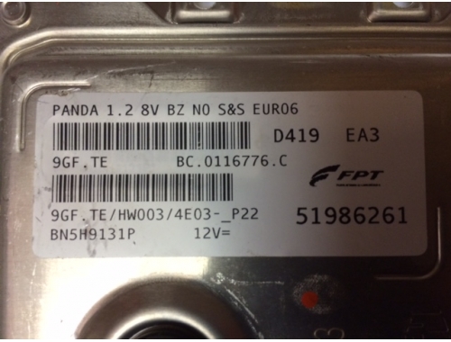 Motorsteuergerät Fiat Panda MAGNETI MARELLI 51986261