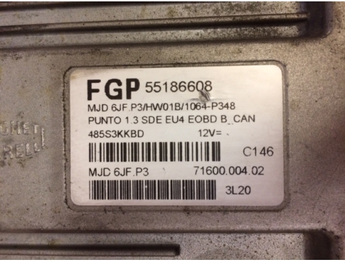 Motorsteuergerät Fiat Punto MAGNETI MARELLI:FGP55186608