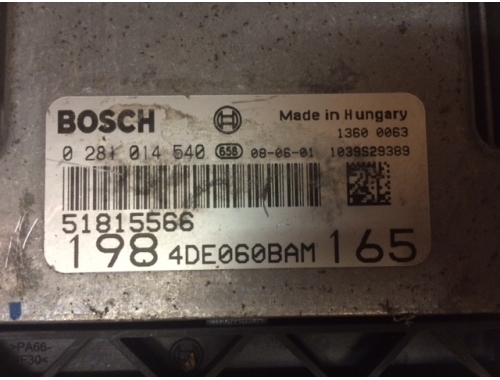 Motorsteuergerät Fiat Bravo BOSCH:0281014540