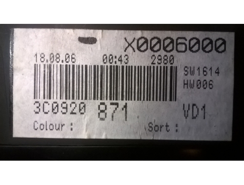 Combiné d'instruments Volkswagen Passat 3C0920871