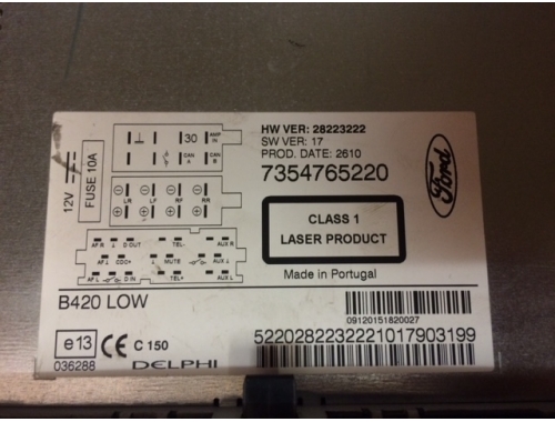 Autorradio Ford Ka 7354765220