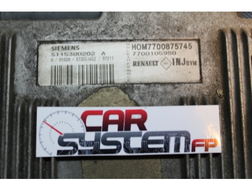 Engine ECU Renault Scenic CC 1.600 S115300202A-Repair various Code Transfer Full Decoding Virginising SIEMENS:S115300202A