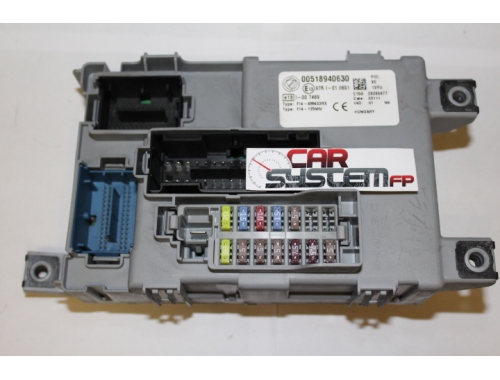 Body computer Fiat 500 00518940630 - Reparación varias Traspaso de códigos Lectura del código PIN Escritura Chip Trasponder 518940630