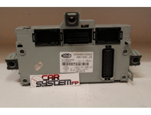 Body Control Module Fiat Bravo / Fiat Idea 51863220 - Repair various Code Transfer PIN Code Reading Writing Chip Trasponder MAGNETI MARELLI:51863220