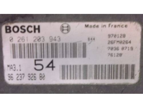 Calculateur moteur Peugeot 106 BOSCH:0261203943