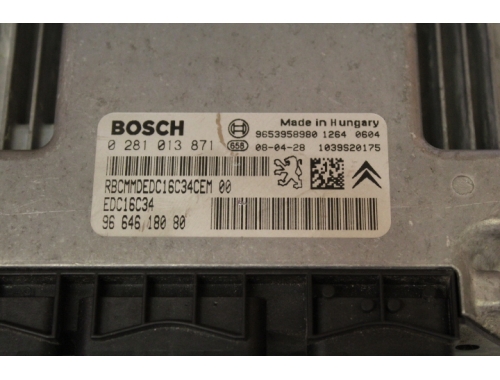 Engine ECU Peugeot 308 / Citroen Berlingo cc. 1.6 - BOSCH 0281013871 - Repair various Code Transfer BOSCH: 0281013871