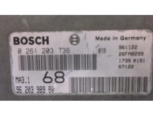 Centralita de motor Citroen Saxo BOSCH:0261203736