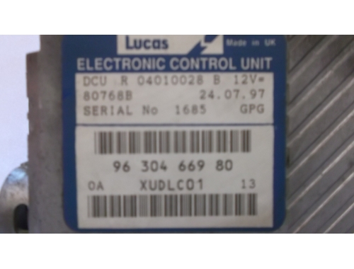 Calculateur moteur Peugeot 406 LUCAS:9630466980