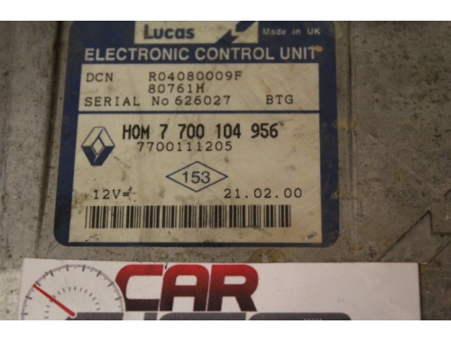 Motorsteuergerät Renault Clio LUCAS HOM 7700104956 - Codierung LUCAS