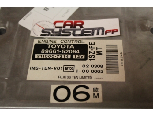 Engine ECU Toyota Yaris 89661-52064 - Code Transfer Repair various Virginising FUJITSU