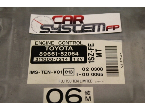 Engine ECU Toyota Yaris 89661-52064 - Code Transfer Repair various Virginising FUJITSU