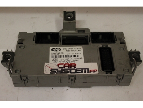 BSI Fiat Bravo M. MARELLI 51863220 - Transfert des codes Rip. diverses Lecture du code PIN Écriture Chip Trasponder MAGNETI MARELLI:51863220