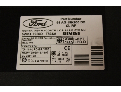 Calculateur de centralisation Ford Focus SIEMENS:5WK4