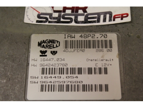 Motorsteuergerät Peugeot 206 MAGNETI MARELLI: IAW 48P2.70