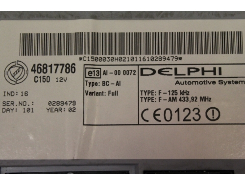 Body computer Fiat Punto DELPHI: