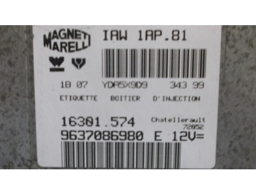 Centralina Motore Peugeot 206 MAGNETI MARELLI:IAW1AP.81