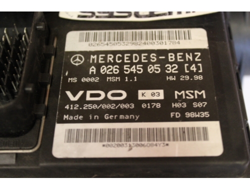 Calculateur moteur Débitmètre d'air Mercedes Classe A160 VDO A0265450532