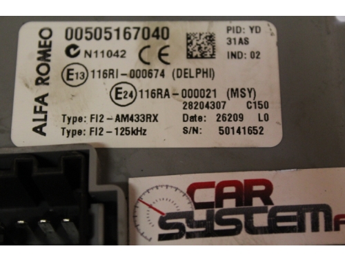 Body computer Alfa Romeo MiTo DELPHI 00505167040