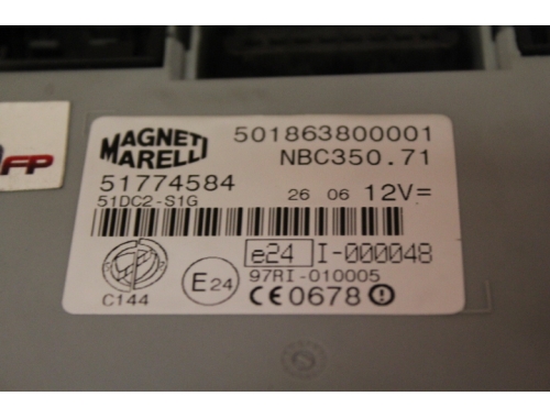 Body computer Fiat Idea MAGNETI MARELLI: 501863800001
