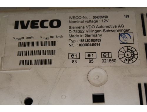 Combiné d'instruments IVECO DAILY 504055190 IVECO