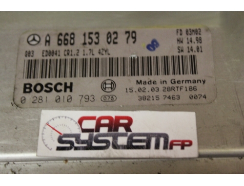 Motorsteuergerät Mercedes Klasse A170 BOSCH: 0281010793