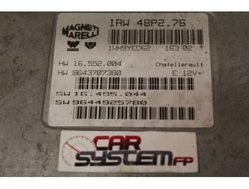 Engine ECU Peugeot 206 M. MARELLI IAW 48P2.76 - Code Transfer Virginising Repair various MAGNETI MARELLI: IAW 48P2.76