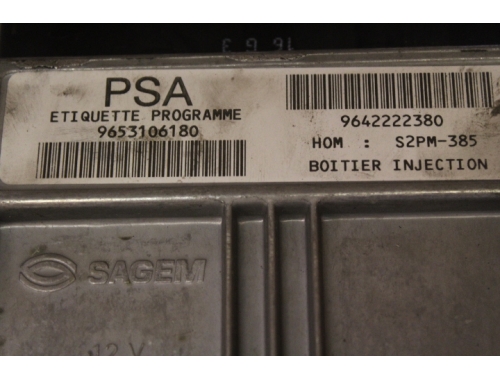 Motorsteuergerät Citroen C2 SAGEM 9653106180 - Codierung SAGEM
