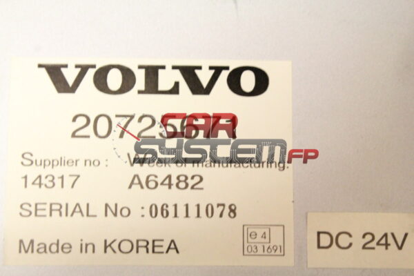 20725671 VOLVO Amplificateur VOLVO