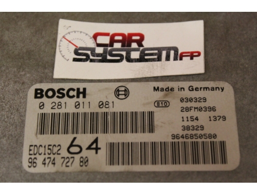 Motorsteuergerät Peugeot 307 BOSCH:0281011081