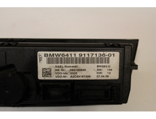 Commande de climatisation BMW Série 3 E90 VDO:64119117136-01