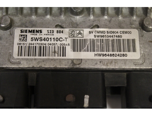 Centralita de motor Citroen C3 - SIEMENS 5WS40110C-T - Traspaso de códigos Reparación varias SIEMENS:5WS40110C-T