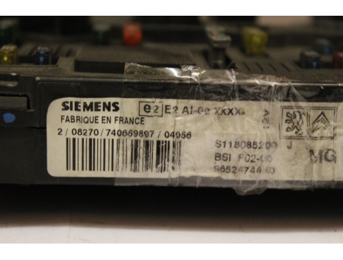 BSI Citroen C3 - SIEMENS S118085200 - Code Transfer Virginising Repair various SIEMENS:S118085200