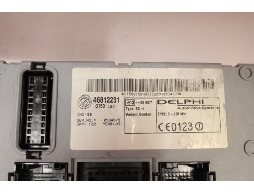 Body computer Fiat Doblò - DELPHI 46812231 - Traspaso de códigos Reparación varias DELPHI: