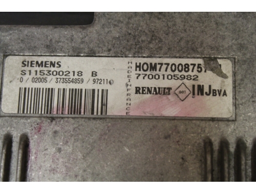 Motorsteuergerät Renault Clio SIEMENS:S115300218B