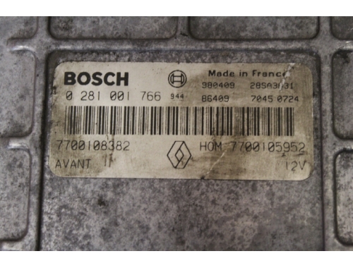 Calculateur moteur Renault Laguna - BOSCH 0281001766 - Transfert des codes Réparation diverses BOSCH:0281001766