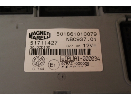 Body computer Alfa Romeo 147 Traspaso de códigos Reparación varias MAGNETI MARELLI:51711427